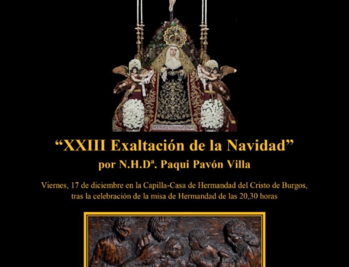 Paqui Pavón Villa exaltará la Navidad en el Cristo de Burgos