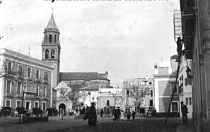 Antigua imagen de la Plaza del Cristo de Burgos.